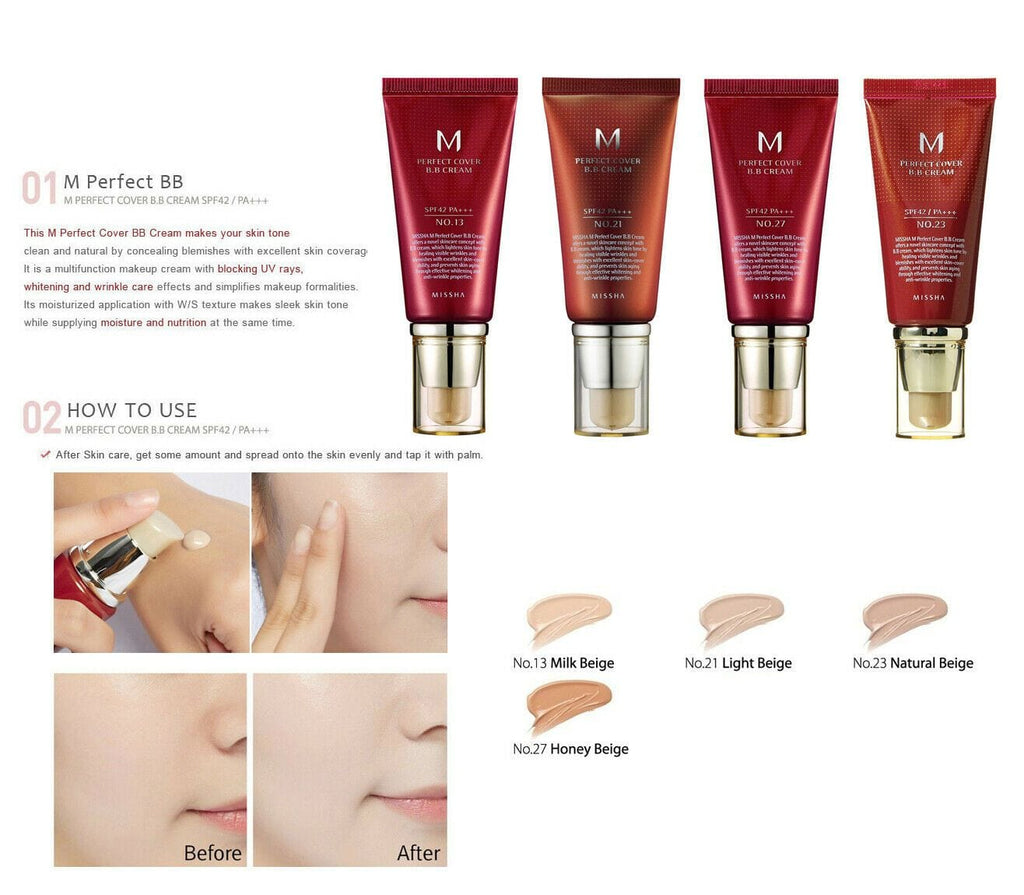 [MISSHA] Perfect Covering BB Cream SPF42 PA+++